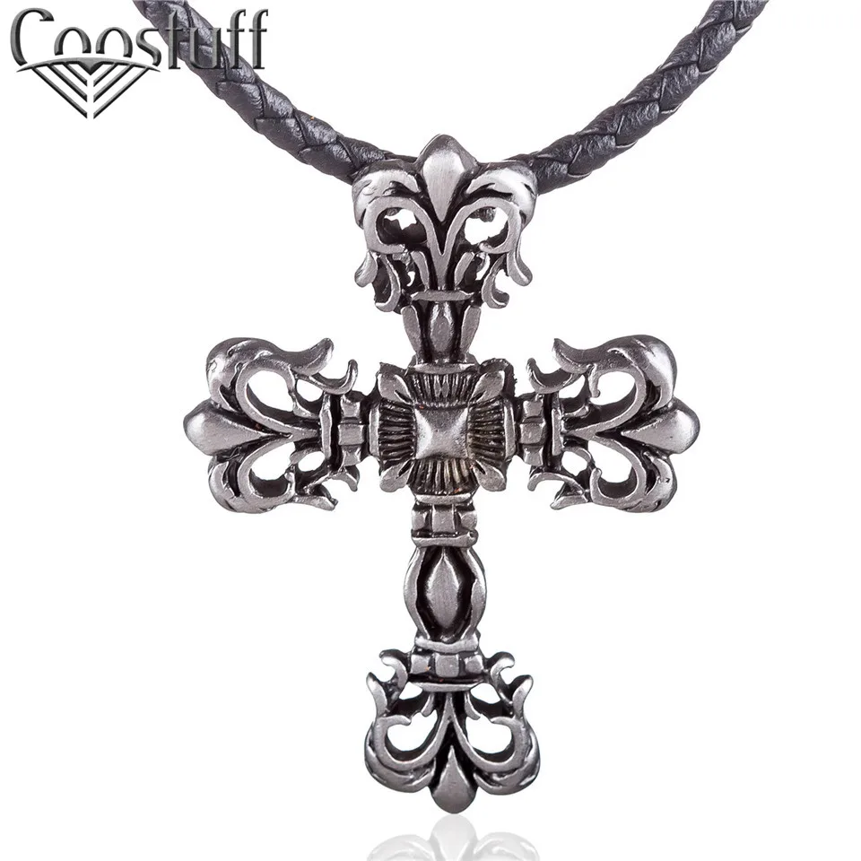 2017 Vintage Men Jewelry Chokers Women Cool Cross Pandant necklaces