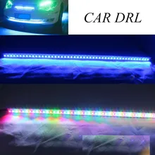 Большая распродажа 1 шт. 7 цветов 130 Модель 56 см 5050SMD светодио дный LED RGB Автомобильный свет kсветодио дный Night LED Rider автомобиль светодио дный светодиодные полосы света комплект с пультом дистанционного управления
