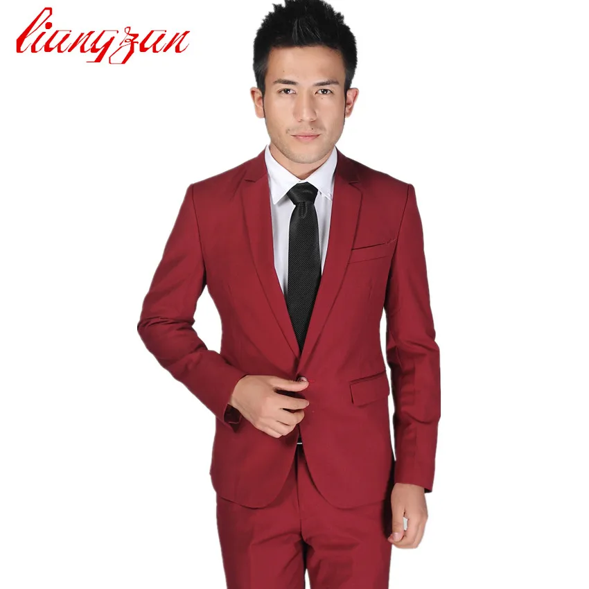 

Men Wedding Suit Sets Formal One Button Slim Fit Business Dress Suits Blazer Brand Party Costume Masculino Suit(Jacket+Pant+Tie
