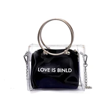 Симпатичная сумка-тоут из ПВХ на молнии, пластиковые хозяйственные сумки на заказ, дизайнерская сумка-тоут для домашней организации и хранения, хозяйственная сумка Ecobag Bolsa Tejida