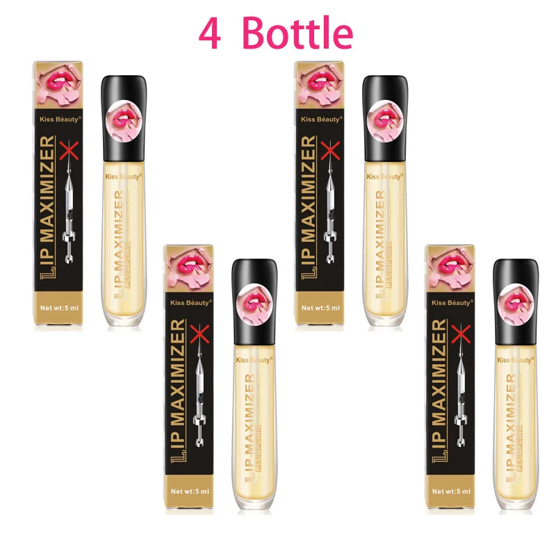 4 Bottle Сыворотка для ухода за губами, увлажняющая и опускающая губы, создающая сексуальные каракули для губ, уменьшает тонкие линии, помада для красоты - Цвет: 4 Bottle