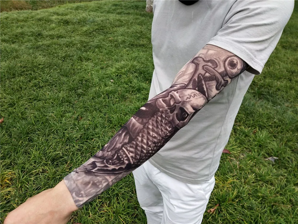 Нарукавная повязка на руку для спорта на открытом воздухе бесшовный тату-рукав набор тату Цветок на руку летний солнцезащитный ледяной рукав принадлежности для верховой езды 003
