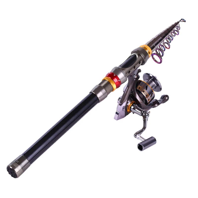 Sougayilang 99% Carbon Fiber Telescopic Fishing Rod and 12+1BB Spinning Fishing Reel Kit Travel Portable Fish Pole Wheel Combo Sougayilang 99% Carbon Fiber Telescopic Fishing Rod and 12+1BB Spinning Fishing Reel Kit Travel Portable Fish Pole Wheel Combo