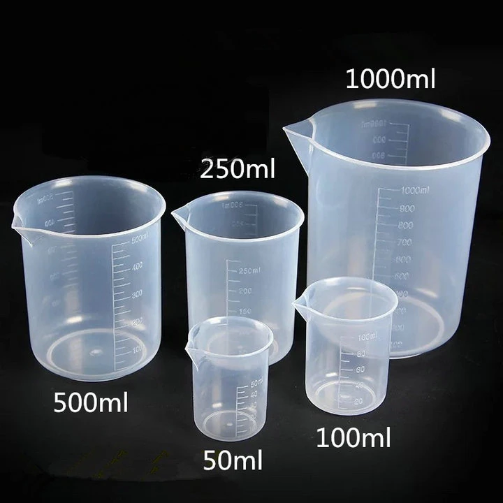 5pcs Set 50ml 100ml 250ml 500ml 1000ml Plastic Beaker With Scale Line Measuring Cup For Lab Or Kitchen Use Lab Tube Lab Glass Tubeglass Tube Lab Aliexpress