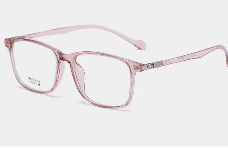 TR90 Glass Frame Student Glass Frame Retro Square Glass Flat Light Can Be Matched with Myopic Glass Net Red Frame - Frame Color: Brown