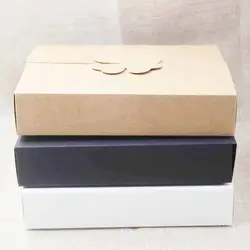 2017 DIY подарки коробке, Белый/крафт Cookie торт домашнее коробка дисплея, свадебной оформление упаковки Box 10 шт. Размер 17*13*3.5 см