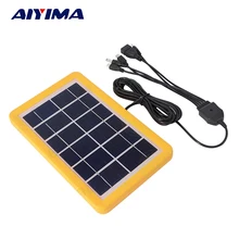 AIYIMA 3W 6V Solar Cell Polycrystalline Solar Panel DIY Solar Power System For 3.7V Battery Charge with 3M 5 in 1 Charge cable