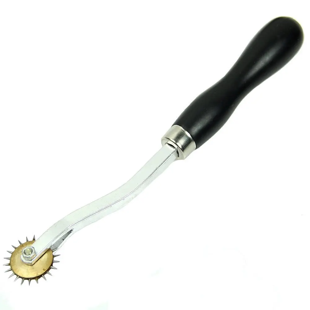 

Black Handle DIY Tool Pricking Wheel Leather Sewing Stitch Spacing Paper Craft Tool Roulette 4mm