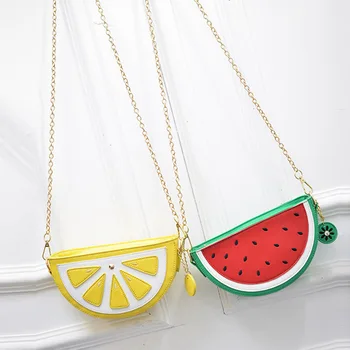 

Watermelon Orange Shaped Bag Evening Clutch Bag Fruit Chain Messenger Small Crossbody Bags For Women Purses New
