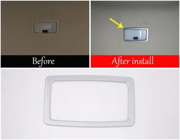 

For Lexus NX200 NX300 2016 Car-Styling ABS Chrome Car Rear Row Roof Reading Lamp Frame Trim Auto Accessories