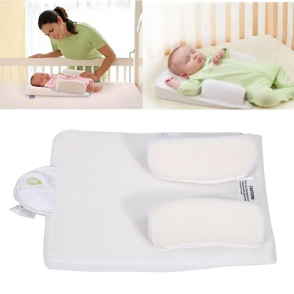 

Baby Infant Sleep Positioner Pillow Prevent Flat Head Shape Cushion Baby Kids Anti Roll Pillow Safe Support Positioner Cushion