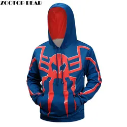 3d Для мужчин толстовки Марка кофты Человек-паук пуловер с капюшоном модный спортивный костюм с принтами карманов куртка Осенне-зимнее