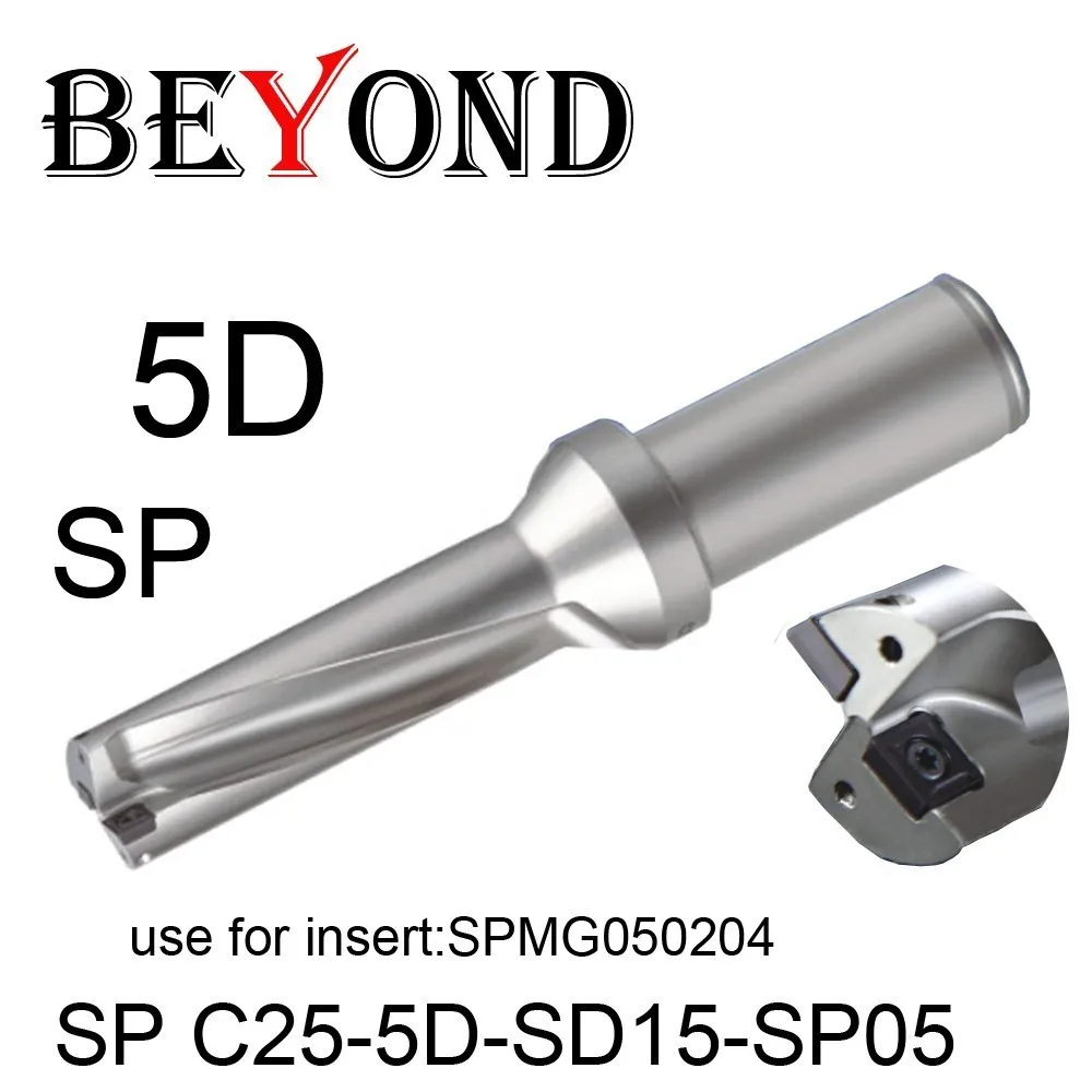 

BEYOND Drill Bit 5D 15mm SP C25-5D-SD15-SP05 U Drilling use Insert SPMG SPMG050204 Indexable Carbide Inserts Tools CNC Lathe