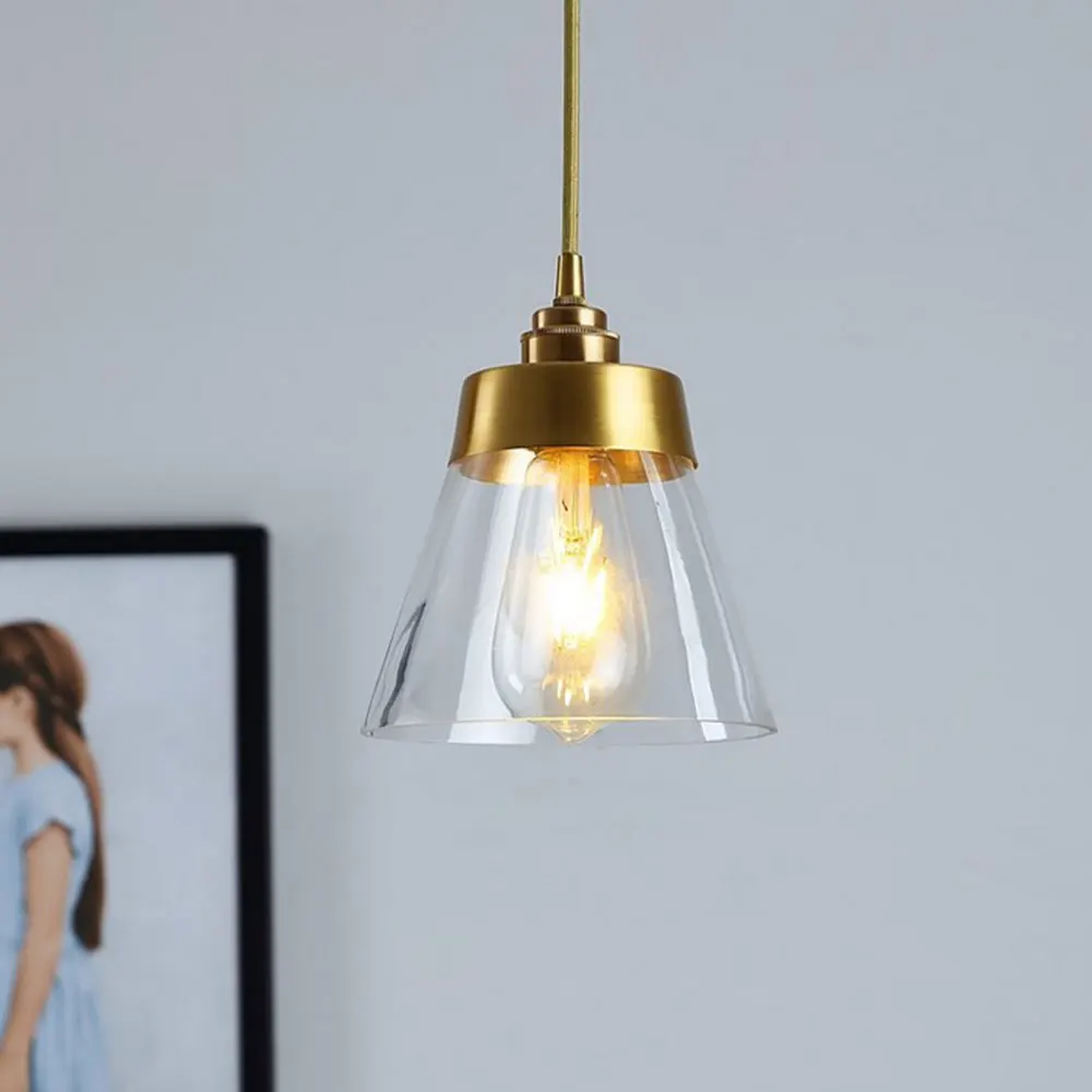 

Glass Pendant Light Nordic Pendant Lamp Edison Pendant Light Brass Creative Minimalist E27 Lighting Lampshade For Restaurant