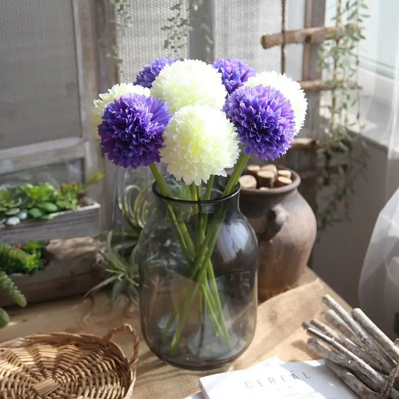 Artificial Flowers Cheap Silk Round Hydrangea Bride Bouquet