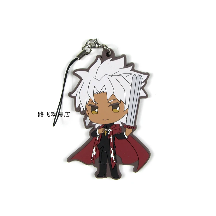 

Fate/Apocrypha Shirou Kotomine Action Figure Anim Model Rubber Mobile Phone Keychain Pendant Christmas Toys for Gifts 6cm