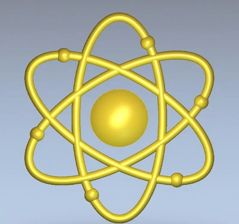 3d фотоэлемент для ЧПУ в STL файле Atom|3d model relief|3d relief modelfor cnc |