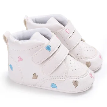 

New Baby Boys Girls Canvas Shoes Newborn PU Leather Baby Toddler Fashion First Walkers For 0-18 Month