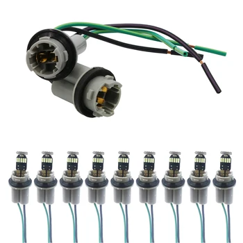 

YSY 100pcs T15 W16W Automobile LED Light Adapter Base Socket Connector T10 Car Back Reverse Lamp Holder Adapters Cable