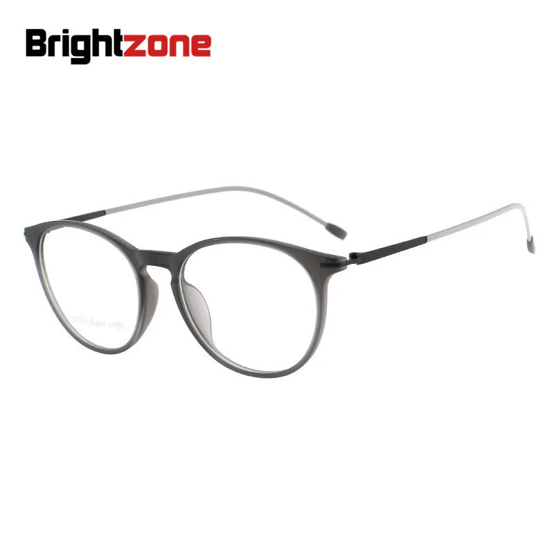 

Brightzone Oval Prescription Glasses Men Ultralight Myopia Rx-able Eyeglasses TR90 Optical Frame Screwless Eyewear Oculos
