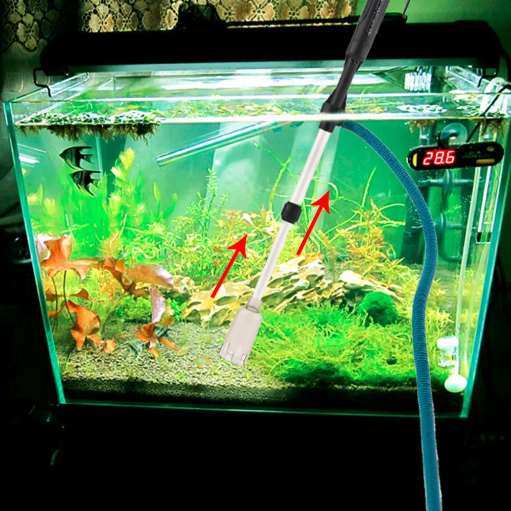 Аквариум Батарея Syphon Управляется Fish Tank Вакуумный Гравий фильтр для воды очистить сифон фильтр чистое Fish Tank инструменты аквариум
