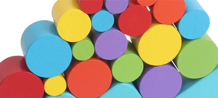 Раннее Образование голубая луна балансные блоки игрушки для детей 6 цветных цилиндров, чтобы улучшить цвет детей Когнитивная комбинация