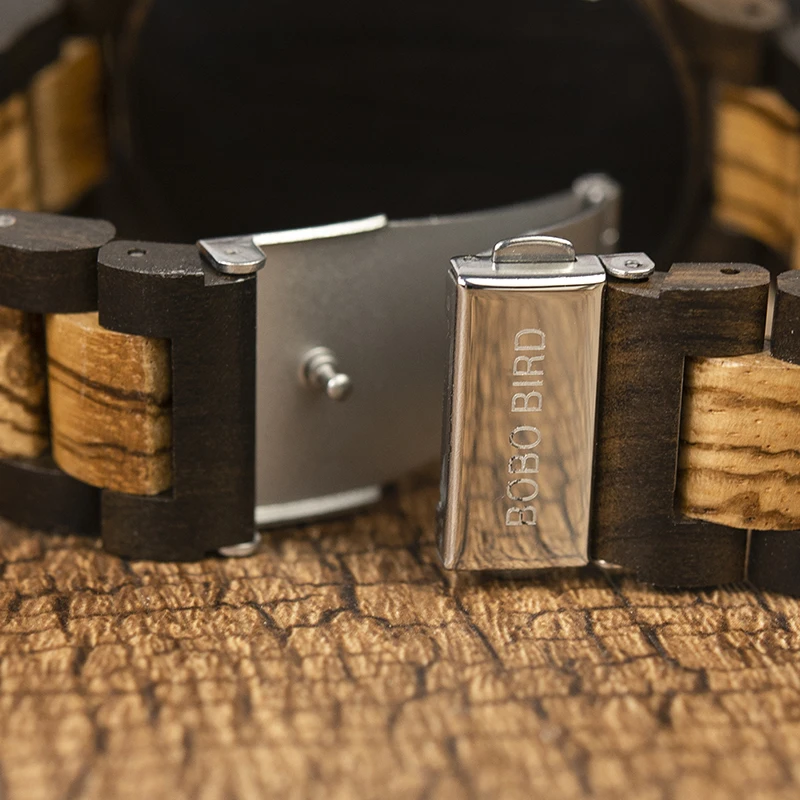 BOBO BIRD Wood Handmade Watch Men Relogio Masculino Japan Movement Quartz Watches Engraved Great Gift for Male erkek kol saati