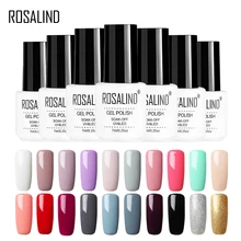 Гель-лак для ногтей ROSALIND, 7 мл, чистый цвет, черный, красный, белый, отмачиваемый гель для ногтей, для дизайна ногтей, маникюрный Топ и гель для базового покрытия лаков