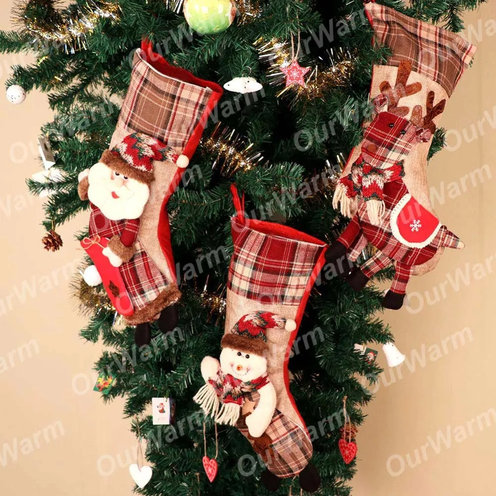 aliexpresscom buy ourwarm plaid christmas stocking party decoration burlap christmas tree ornaments big gift bags classic christmas stockings from - Classic Christmas Stockings aliexpresscom buy ourwarm plaid christmas stocking party decoration burlap christmas tree ornaments big gift bags classic christmas stockings from - Classic Christmas Stockings