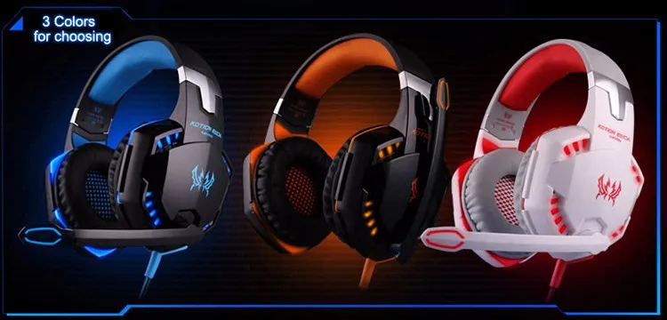 Игровые наушники casque Kotion EACH G2000, лучшие компьютерные стерео наушники с глубоким басом, игровые наушники, гарнитура с микрофоном, светодиодный светильник для PC Gamer