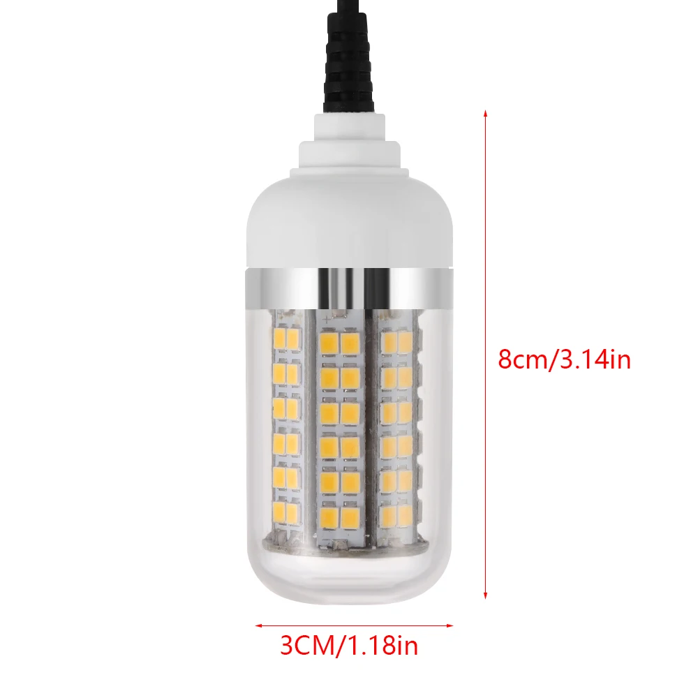 1 шт. 12 В рыболовный светильник 108 шт. 2835 Светодиодный подводный рыболовный наживка с подсветкой рыболокатор лампа притягивает креветки кальмаров крил