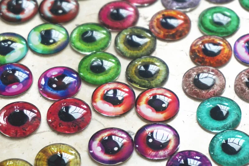 20 пар/лот, 14 мм, цветные стеклянные глазные фишки, аксессуары для кукол Blyth, аксессуары для глаз для DIY, модифицированные