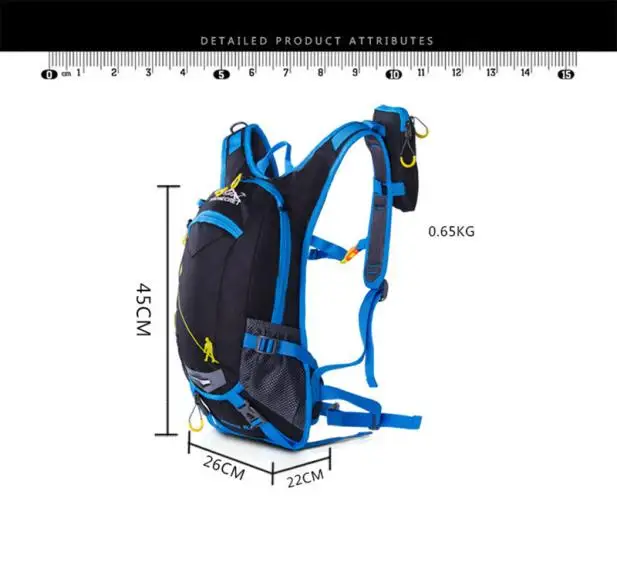 15L Открытый Отдых сумки нейлон велоспорт пеший Туризм рюкзак воды мочевого пузыря сумка с внутренний карман 0710