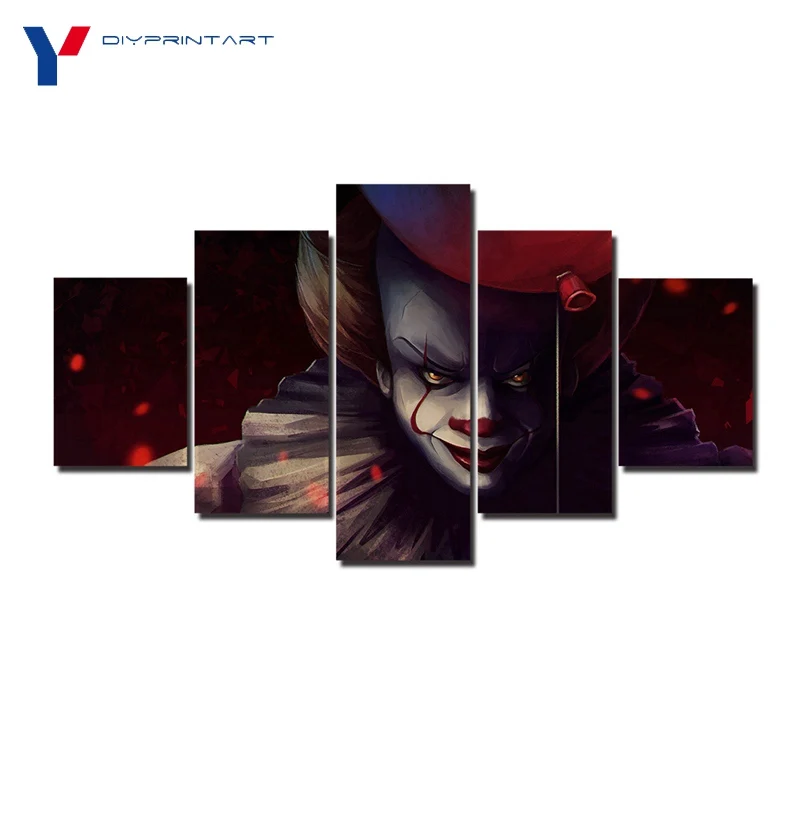 Постер из фильма Pennywise Clown It 5 панелей холст настенные художественные картины для