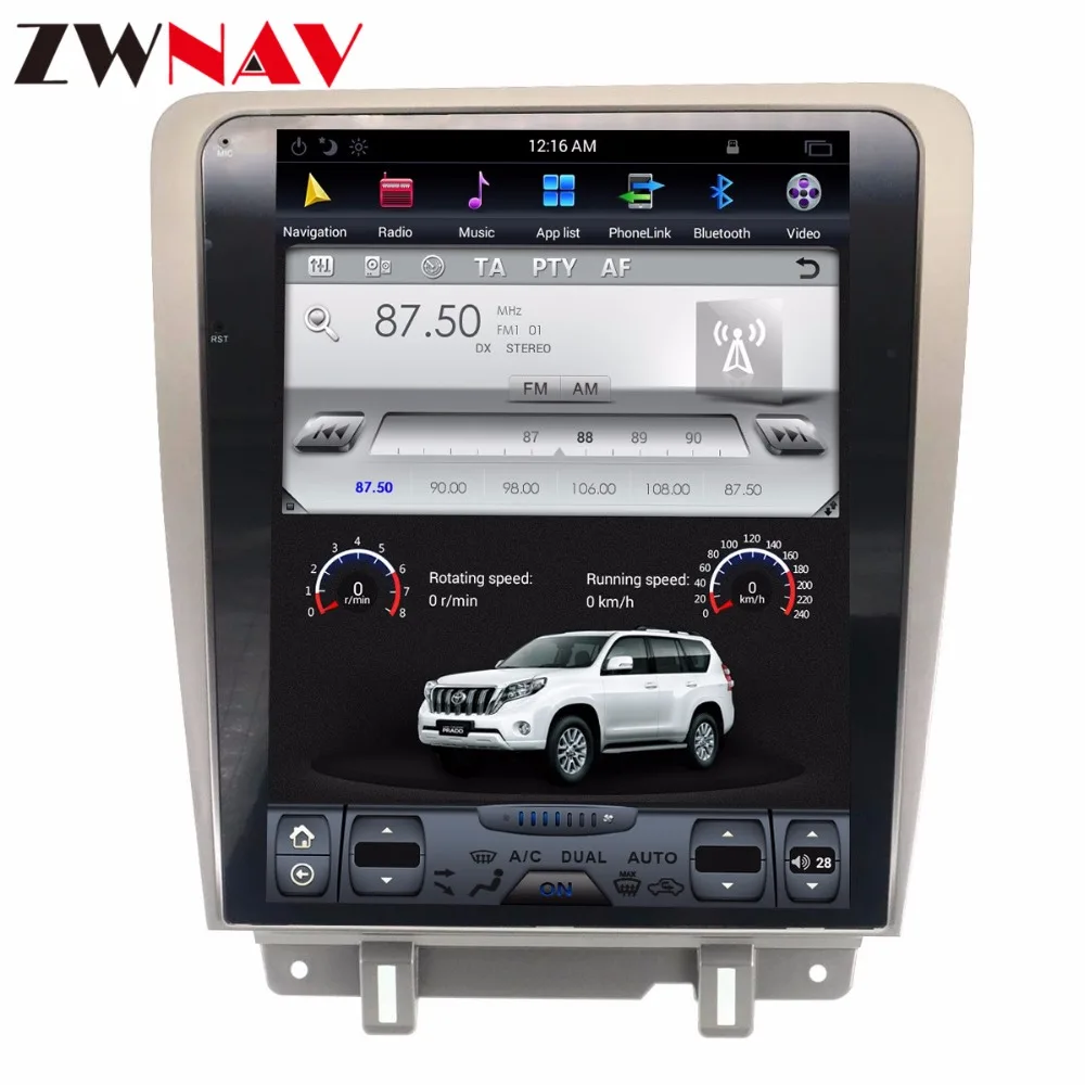 Perfect Tesla style vertical screen Android 7.1 Car Multimedia Player for For Ford Mustang 2010-2014 GPS map Navi Radio stereo head unit 2