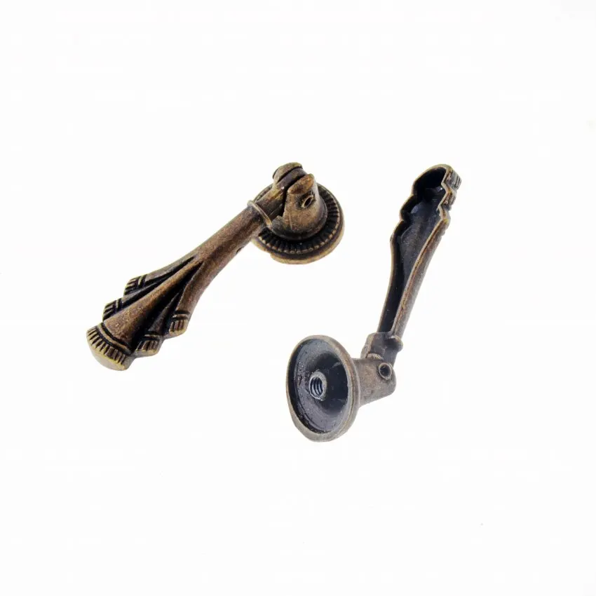 Free Shipping 2Pcs Antique Bronze Jewelry Gift Box Wood Case Decorative