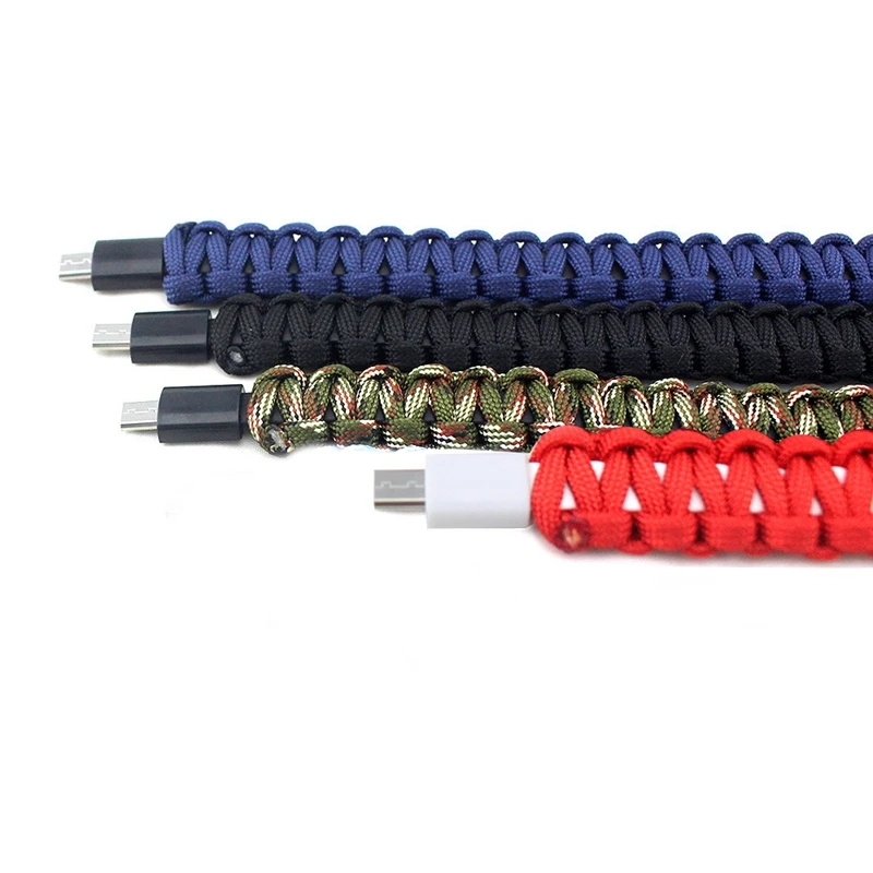 Топ Открытый Плетеный Micro-флешка USB в виде браслета зарядное устройство данных зарядный кабель синхронизации Шнур для Iphone 6 6 S 7 Телефона Android кабель