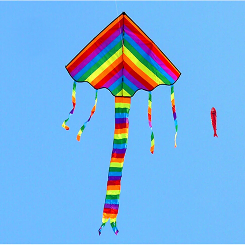 Высокое качество, 10 шт./партия, delta rainbow kite, нейлоновая ткань Рипстоп воздушный змей Вэйфан, воздушный змей, завод hcxkites, игрушки для улицы