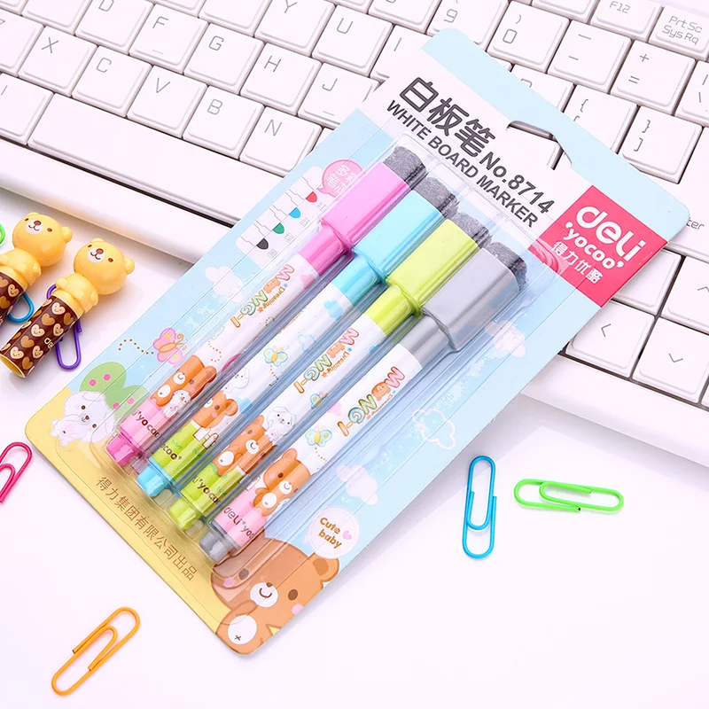 Download Aliexpress.com : Buy 4 PC/Set Cute 4 Color Mini Dry Erase Marker Whiteboard Marker Pen with ...