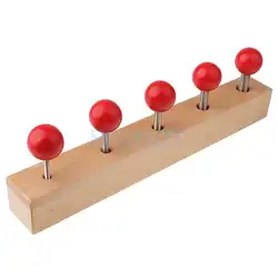 Красный винт Болты деревянный База для Монтессори детства просвещение деревянная игрушка
