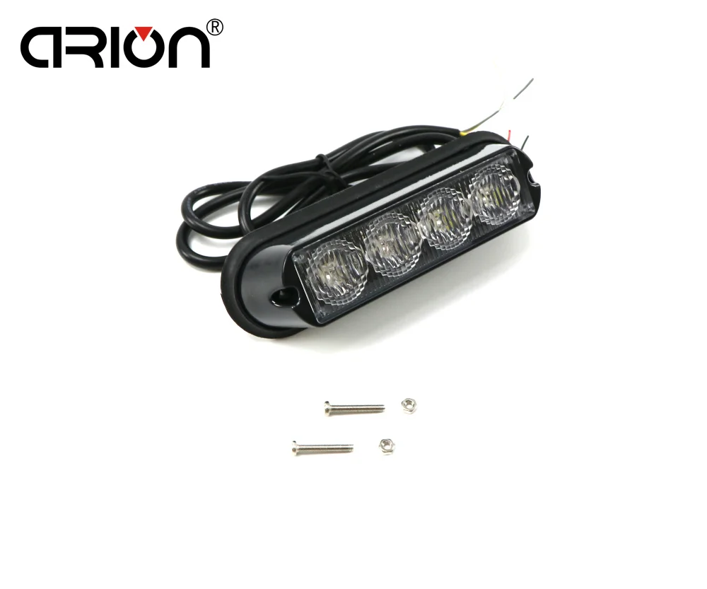 

CIRION 18 Flash Modes 4 LED 4W Emergency Vehicle Dash Grille Strobe Warning Flashing Light Lamp Bulb White Amber Blue Red12V/24V