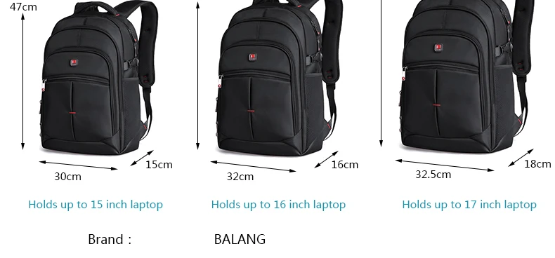 BALANG, мужской рюкзак для ноутбука, водонепроницаемый, для путешествий, бизнес, компьютера, рюкзак, модный, мужской, школьный, рюкзак для подростков, mochila Escolar