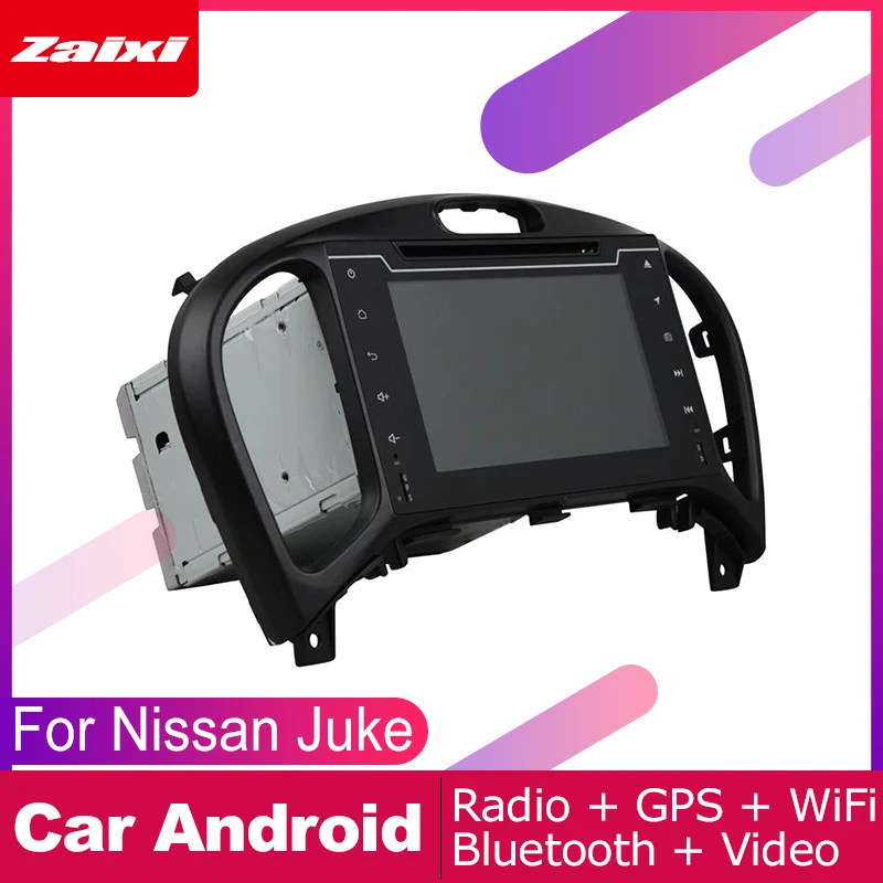 Top ZaiXi android car dvd gps multimedia player For Nissan Juke 2010~2018 car dvd navigation radio video audio player Navi Map 1