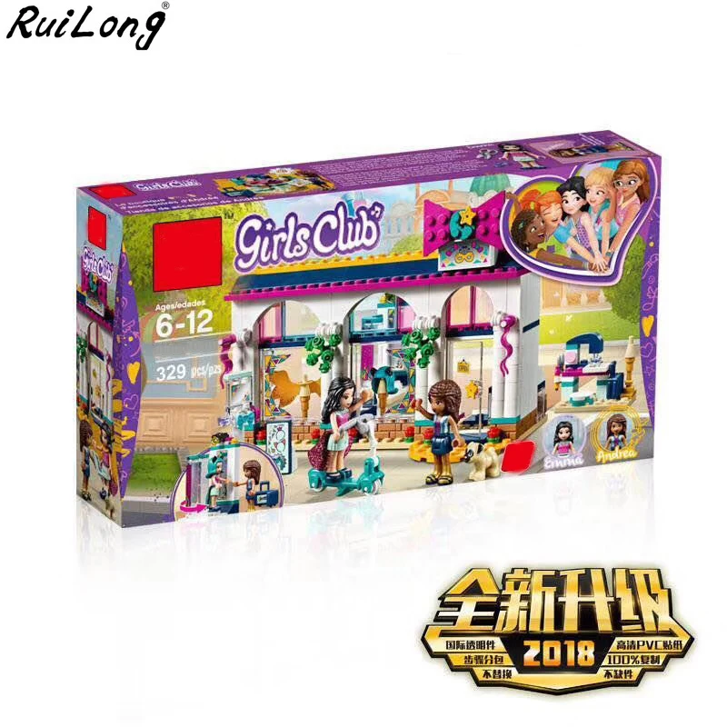 

2018 New Friends Andrea's Accessories Store Building Blocks Bricks Compatible Wiht Legoingly 41344 Kids Educational Toys Gifts