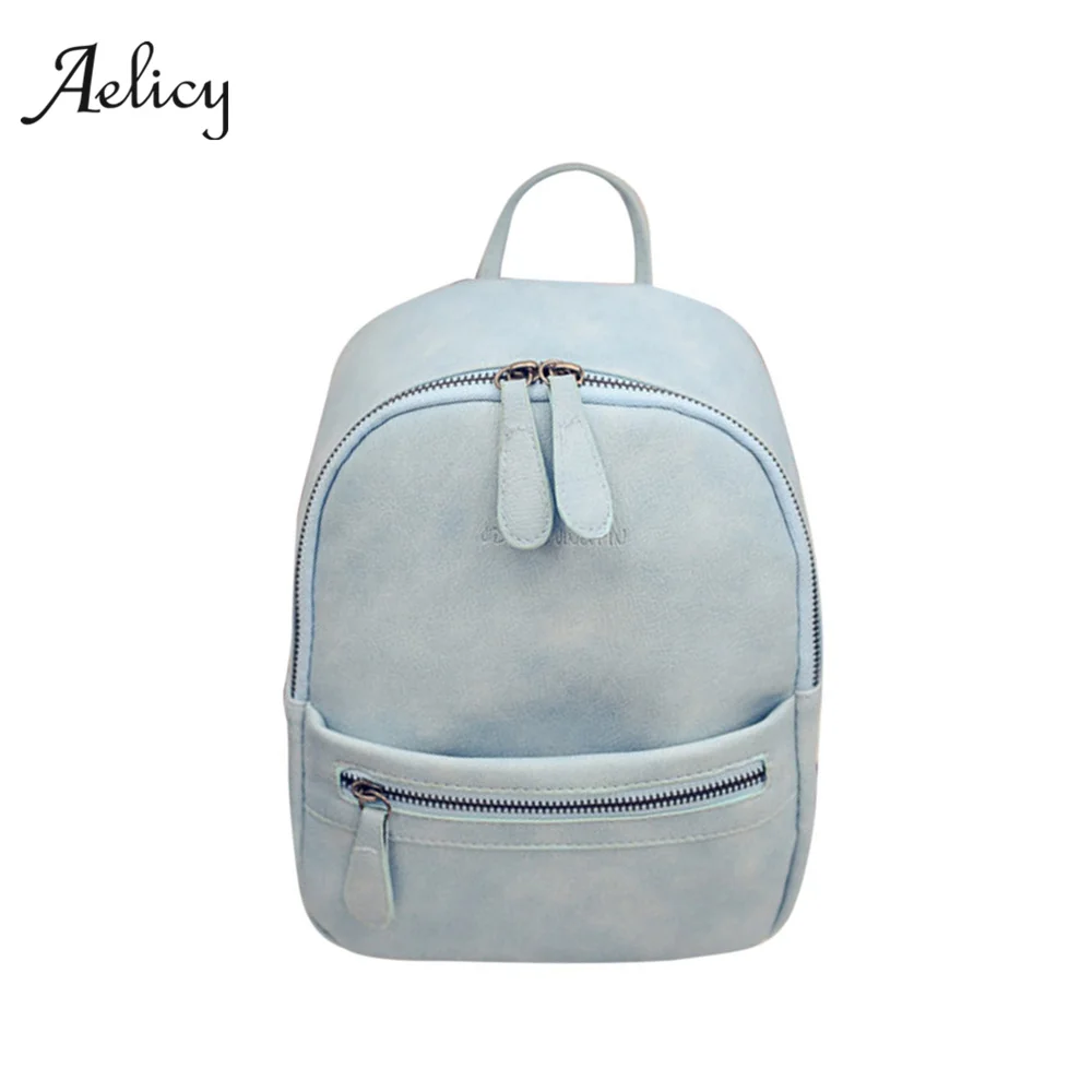 

Aelicy Girl Rucksack Shoulder Bookbags Fashion Backpack Solid Mochila Women Bag Backpack Women Mochila Feminina 5 Colors 0824