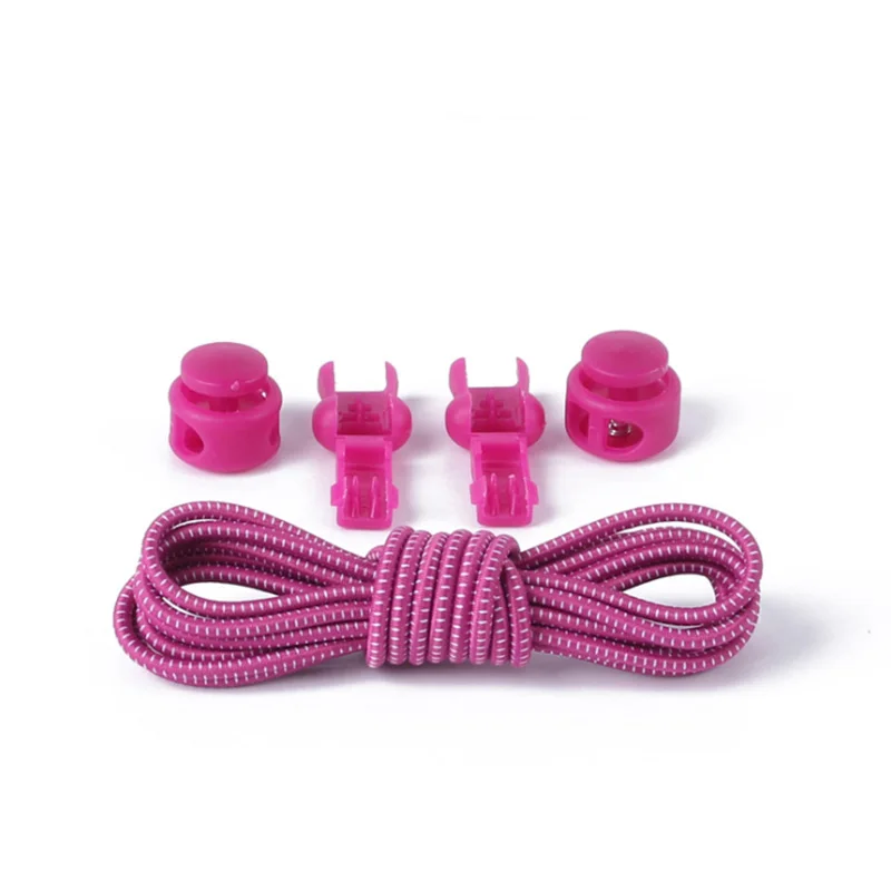 1 Pair Shoelaces Unsiex No Tie Locking Round Shoelaces Elastic Shoelace Sneaks Shoe Laces Fit Strap For Boys And Girls Wholesale (12)