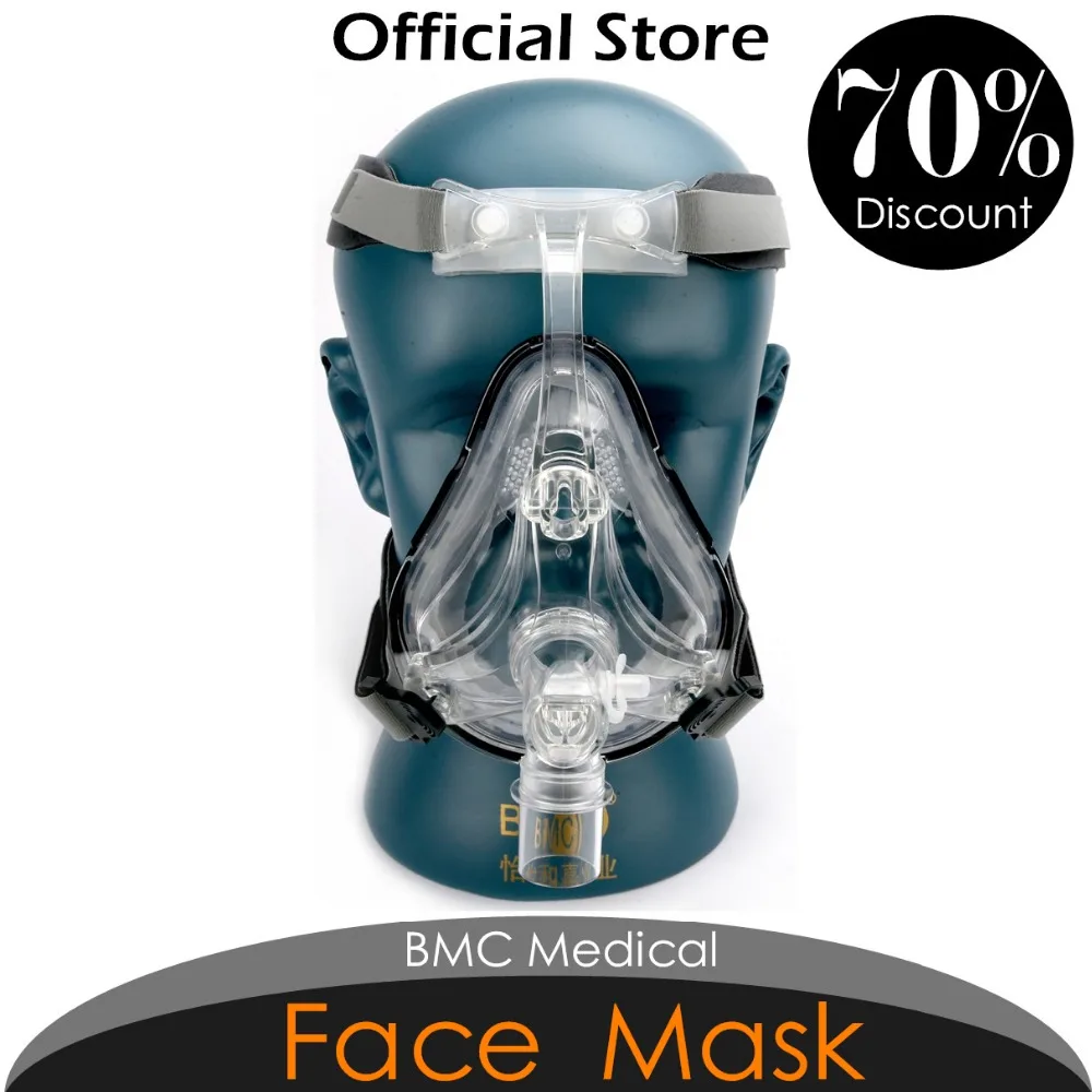 Doctodd FM1 de la cara llena máscara CPAP Auto CPAP, BiPAP máscara con libre casco blanco S M L para la Apnea del sueño OSAHS SAOS ronquidos la gente - 6