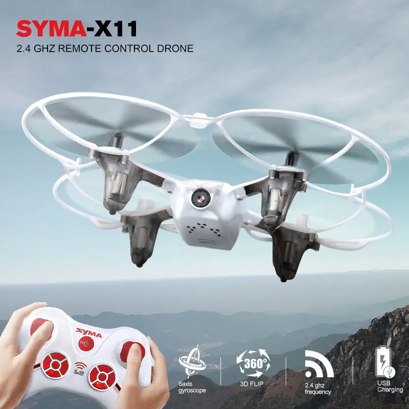 

Original SYMA X11 Quadcopter RC Drone 2.4G 4CH Remote Control Mini Dron RC Helicopter With Flash Lights Toys For Children Gift