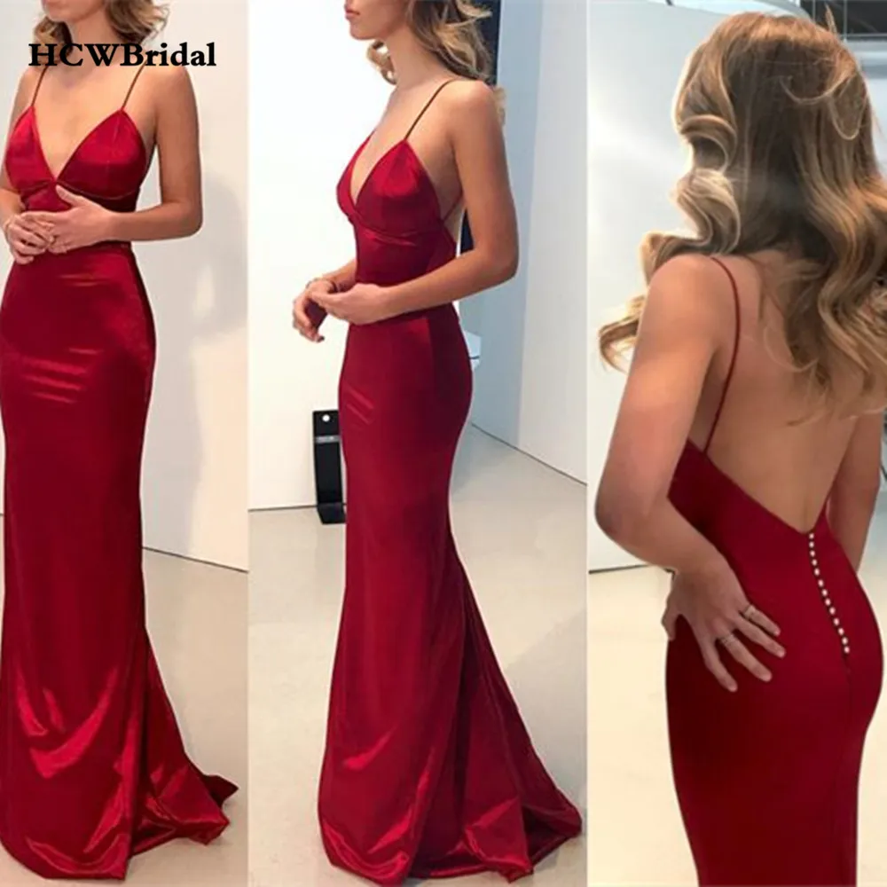 Сексуальное Красное длинное платье русалки вечернее милое платье с открытой спиной на тонких бретельках дешевое свадебное платье новые женские платья для особых случаев
