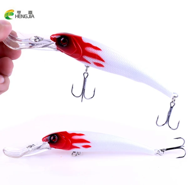  HENGJIA 1PCS 16.5cm/6.5 inch 27.9g Big Minnow Fishing Lures Deep Sea Bass Lure Artificial Wobbler F